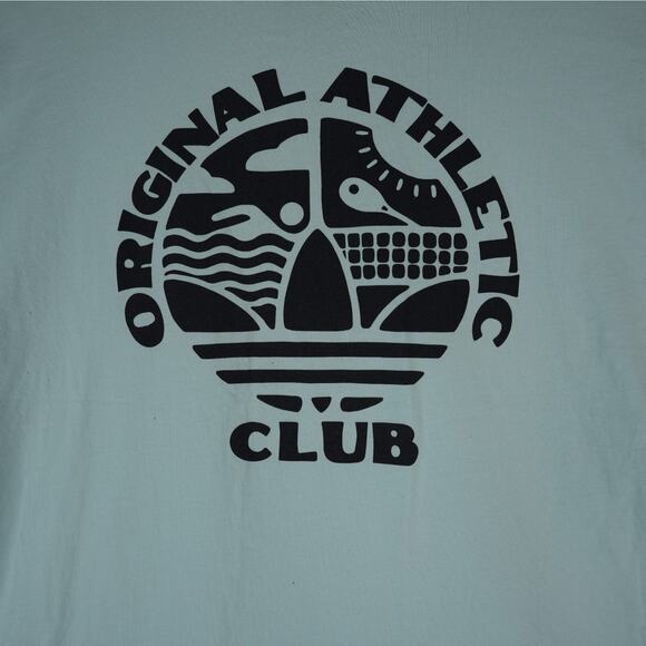 Adidas Original Athletic Club 3-Stripe Graphic T-Shirt Mens XXL Trefoil - Picture 3 of 13